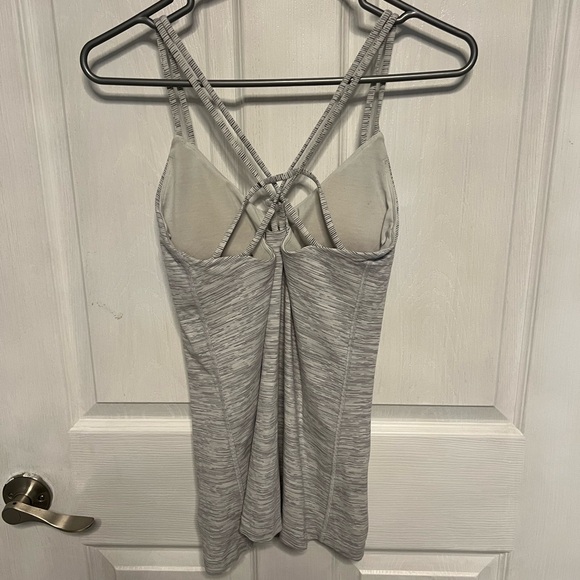 5/$100 Lululemon Grey/White Tank - Picture 2 of 5